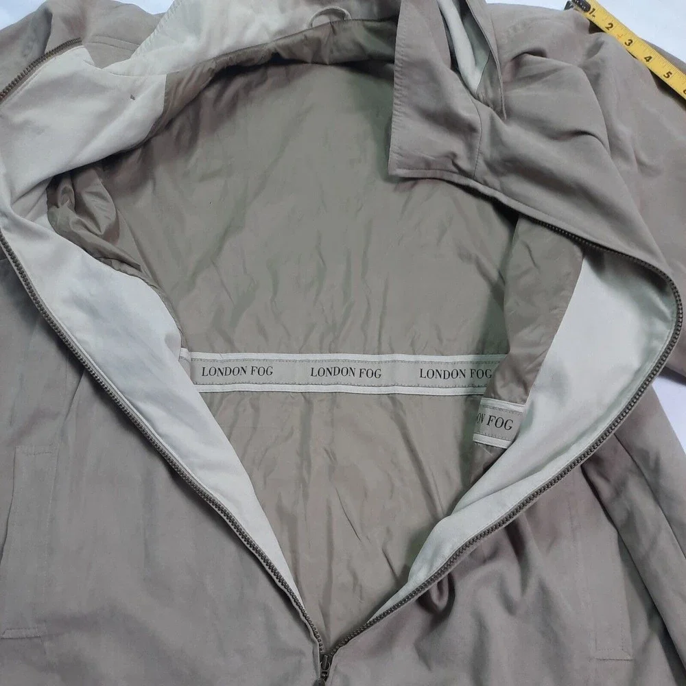 London Fog Mens Brown Full Zip Hooded Jacket Coat size 2X Reg - Picture 7 of 10